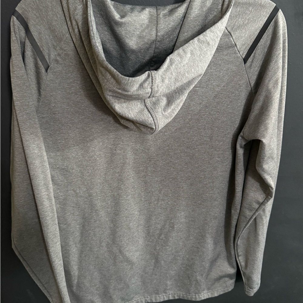 Eddie Bauer 1/4 Zip Hooded Sweatshirt Grey Men's Size Small - Picture 9 of 12